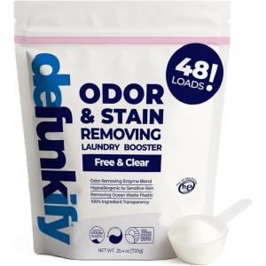 Enzyme Laundry Booster Additive, Unscented. 48 Load Laundry Sanitizer Detergent, Color Safe Fabric Active Enzyme Washing Soda Detergent Cleaner. Powdered Stain Treater & Odor Remover Booster Treatment(25.4 Ounce (Pack of 1))