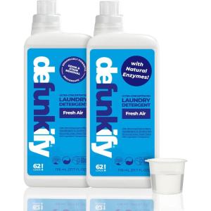 Laundry Detergent, 124 Load. Unscented Liquid Laundry Detergent Washing Soap for Sensitive Skin. ProvenSafe™ Fabric Stripper Cleaning Supply w/Odor & Stain Remover for Activewear & All Fabrics(1. Light  Crisp ‘Fresh Air’)
