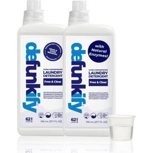 Laundry Detergent, 124 Load. Unscented Liquid Laundry Detergent Washing Soap for Sensitive Skin. ProvenSafe™ Fabric Stripper Cleaning Supply w/Odor & Stain Remover for Activewear & All Fabrics(0. Unscented ‘Free & Clear’)