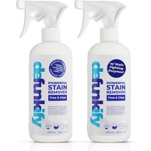 Laundry Stain Remover Spray, 32oz. Enzyme ‘Free & Clear’ Stain Treater Spray & Spot Remover Prewash Detergent for Clothes, Carpet & Gear. ProvenSafe™ Cleaning Supply for Pets, Kids & Sensitive Skin(16 Fl Oz (Pack of 2))